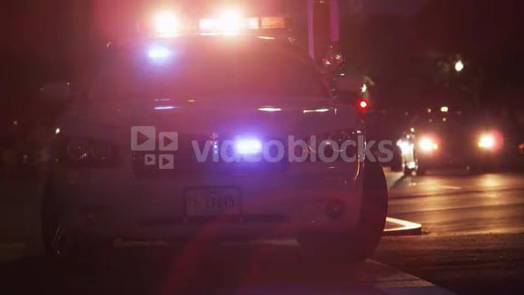 Police Cruiser Flashing Lights
