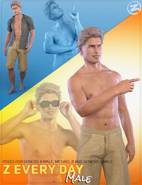 Z Everyday Male - Poses for Genesis 3 Male, Genesis 8 Male and Michael 8