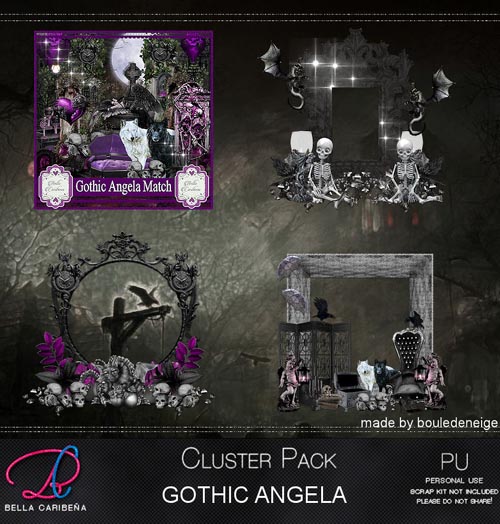 Gothic Angela Cluster Frames 4 (TS-PU)