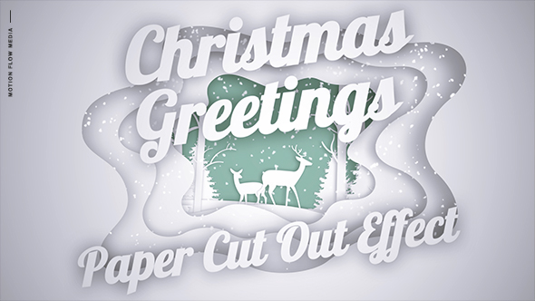  Christmas Greetings - Paper Cut Out 