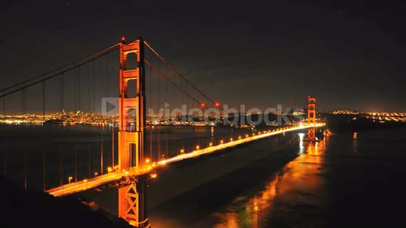 Night Timelapse Golden Gate Bridge