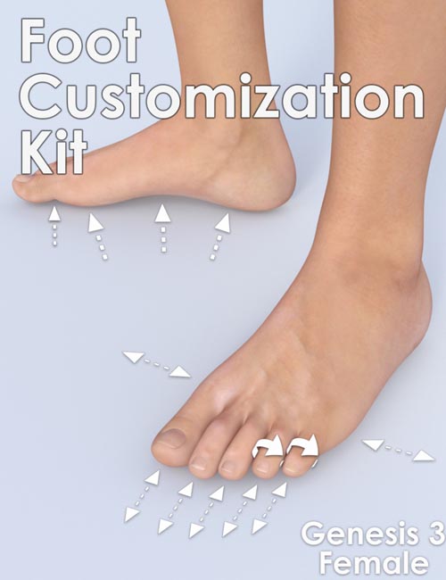 Foot Customization Kit for Genesis 3 Female