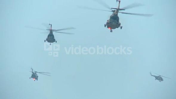 Afghan Air Force Mi-17 and Mi-35 helicopters
