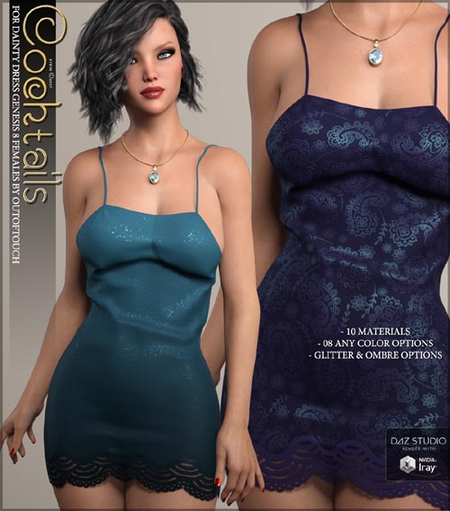 Cocktails for Dainty Dress Genesis 8 Females