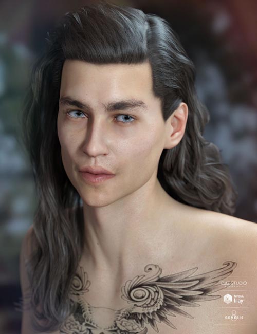 Elan Hair for Genesis 8 Male(s) and Female(s)