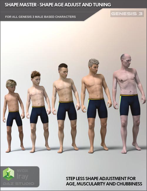 Shape Master for Genesis 3 Male - Age and Body Tuning Add On