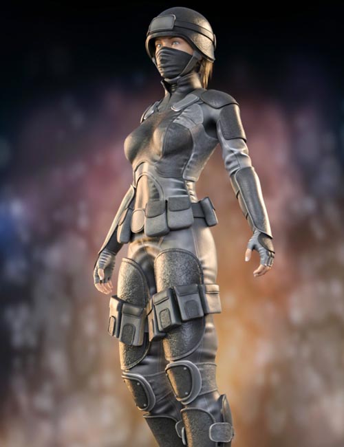 Sci-Fi Soldier Outfit for Genesis 8 Female(s)
