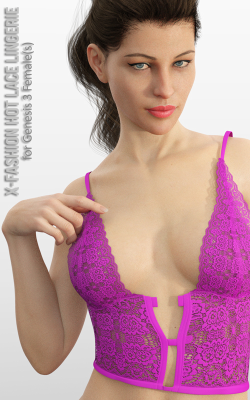 X-Fashion Hot Lace Lingerie for Genesis 8 Females