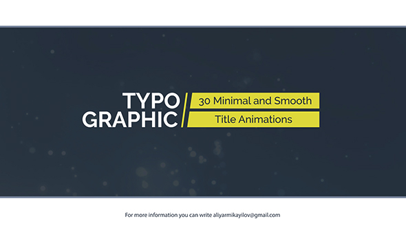 Typographic - 30 Title Animations
