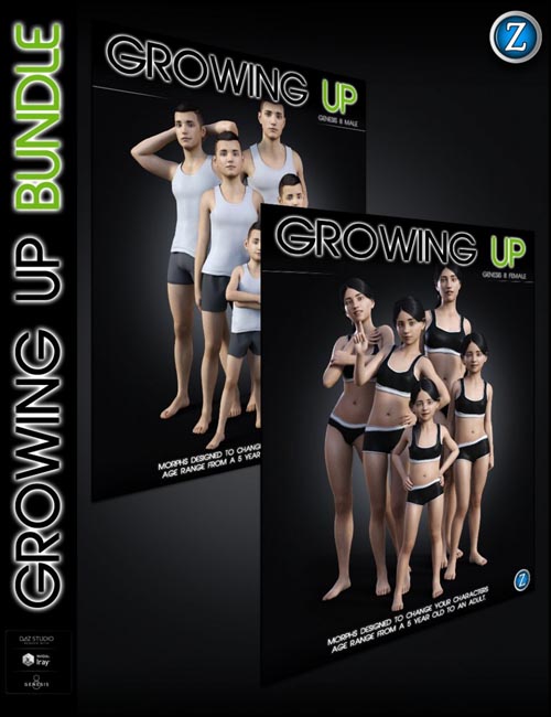 Growing Up Bundle for Genesis 8 Female(s) and Male(s)