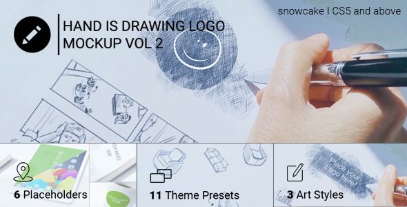 Hand Is Drawing Logo Mockup Volume 2 | Corporate