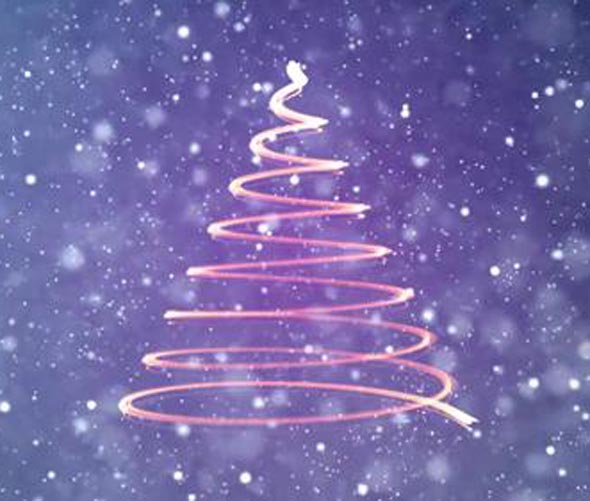 Purple Sparkle Christmas tree background