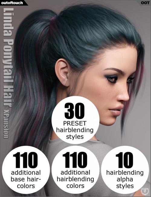 OOT Hairblending 2.0 Texture XPansion for Linda Ponytail Hair