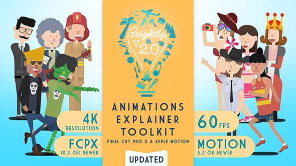  Brightly | Animations Explainer Toolkit - Final Cut Pro X & Apple Motion 