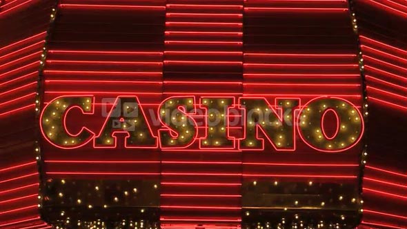 Casino Sign Flashing Lights