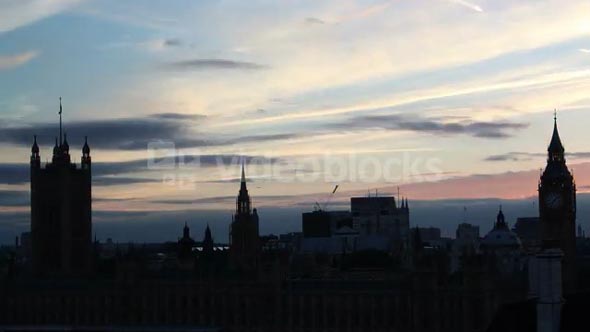 Big Ben and Parliament Sunset Timelapse