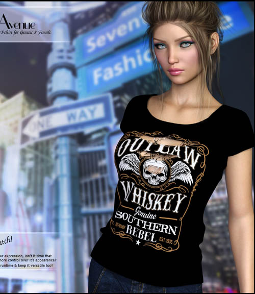 7th Ave: T-Shirt for Genesis 8 Females