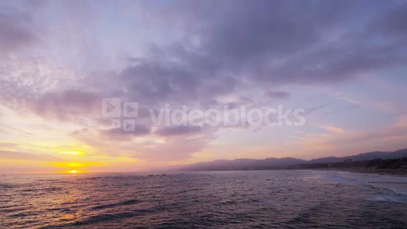 Peaceful Sunset on California Beach