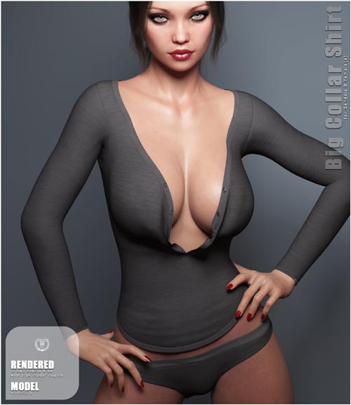 Big Collar Shirt and Panties for Genesis 8 Female