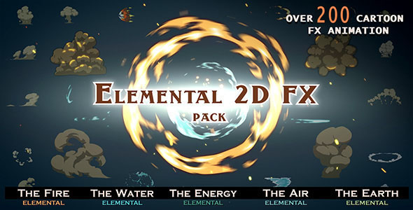 Elemental 2D FX pack [200 elements]