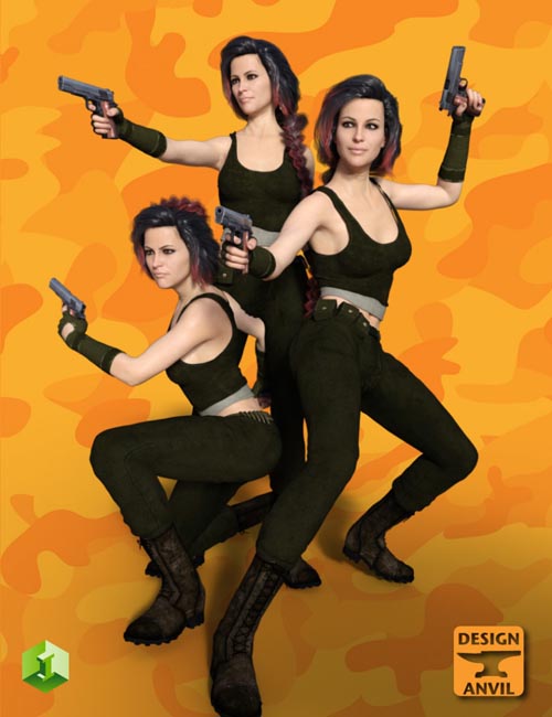 DA Hand Gun and Poses for Genesis 8 Female(s)
