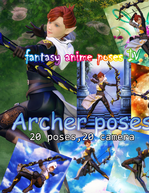 Fantasy Anime Poses IV _ Archer poses_ for G3