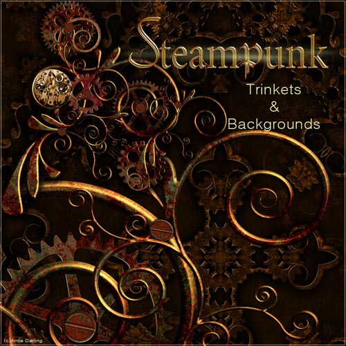 Steampunk Trinkets and Backgrounds