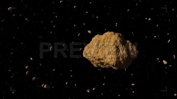 Large Asteroid Tumbling Through Space