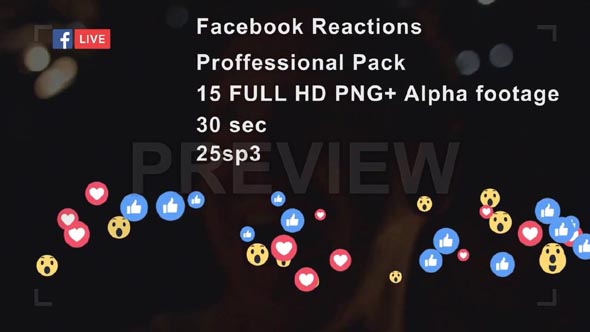 Facebook LIVE Reactions Pack