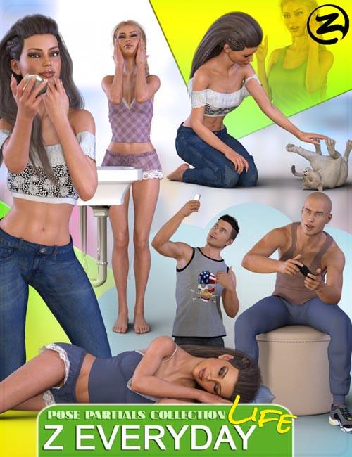 Z Everyday Life - Poses and Partials for Genesis 3 and 8