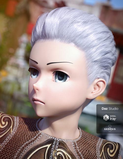 Short Anime Hair for Genesis 3 and 8 Male(s)