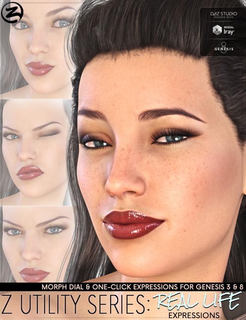 Z Utility Series: Real Life Expressions for Genesis 3 and 8 Female