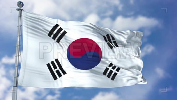 South Korea Flag Animation
