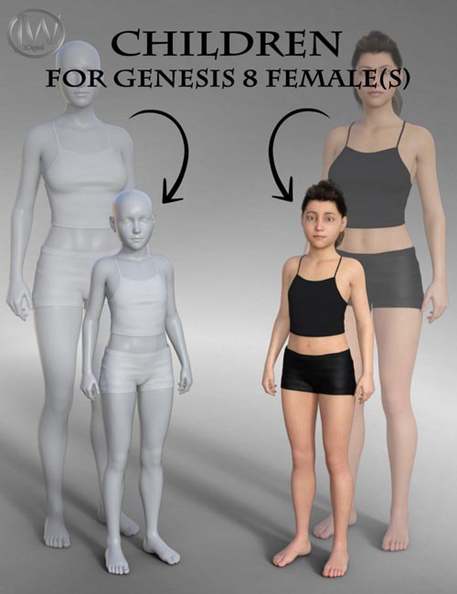 Body Shapes: Children for Genesis 8 Female