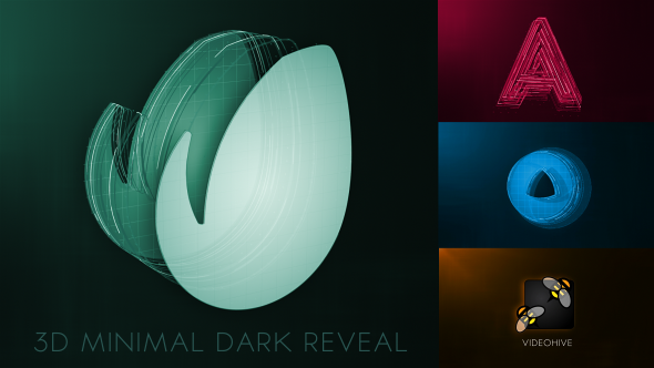 3D Minimal Dark Logo Reveal