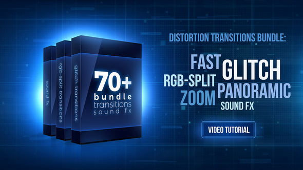 70+ Bundle: Glitch and RGB-split Transitions, Sound FX