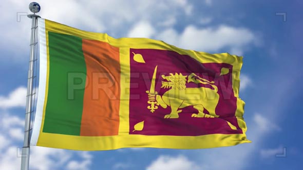 Sri Lanka Flag Animation