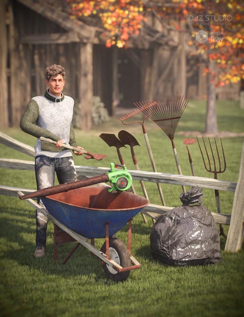 Lawn Tools and Poses for Genesis 8 Male(s) and Female(s)