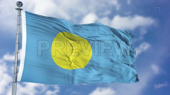 Palau Flag Animation