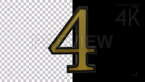 Gold Numbers Loop Animation
