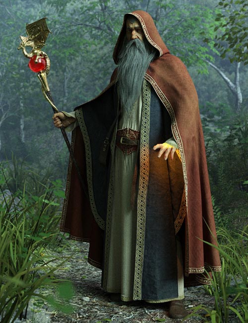 dForce Wise Wizard HD Clothes for Genesis 8 Male(s)