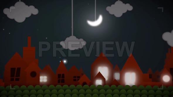 Animated Night City Background 