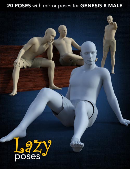 Lazy Poses for Genesis 8 Male