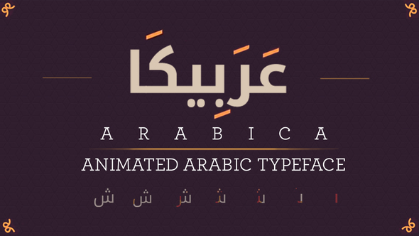 Arabica- Animated Arabic Typeface 