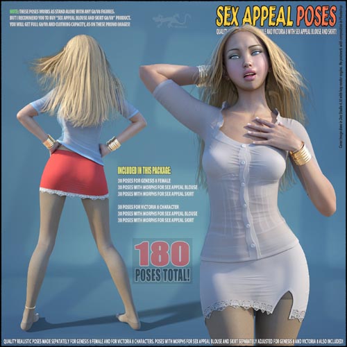 SexAppeal Poses for Genesis 8 and for Victoria 8