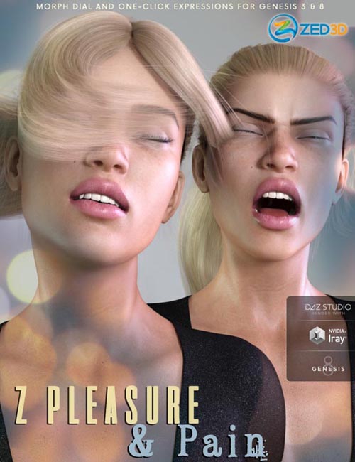 Z Pleasure and Pain - Morph Dial and One-Click Expressions for Genesis 3 and 8