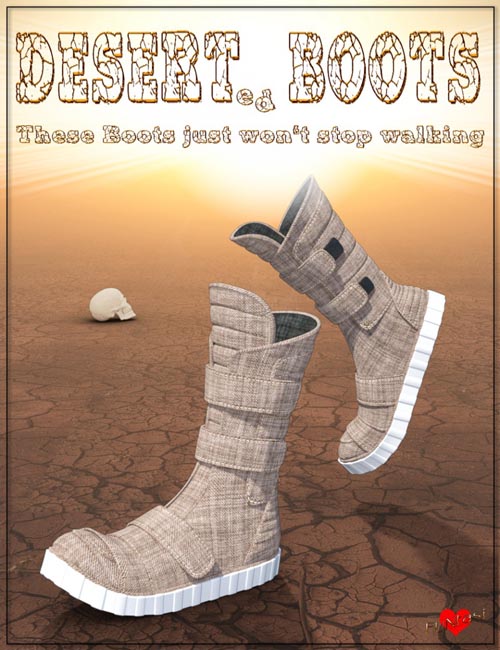 Desert Boots for Genesis 8 Male(s)
