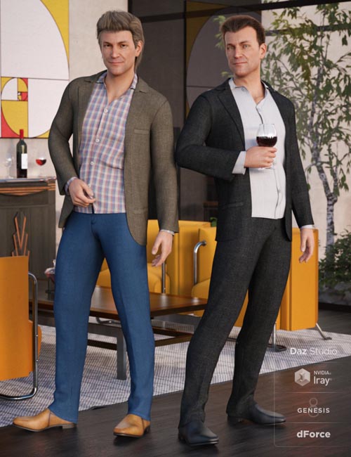 dForce Casual Suit Outfit Textures
