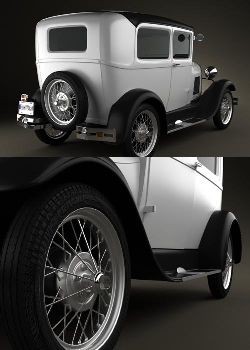 Ford Model A Tudor 1929 3D model