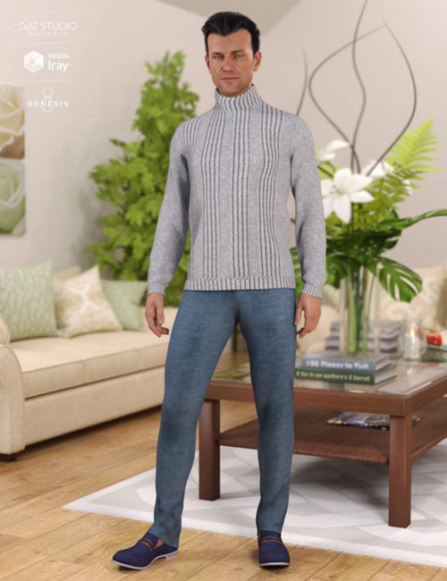 dForce Sweater Outfit for Genesis 8 Male(s)